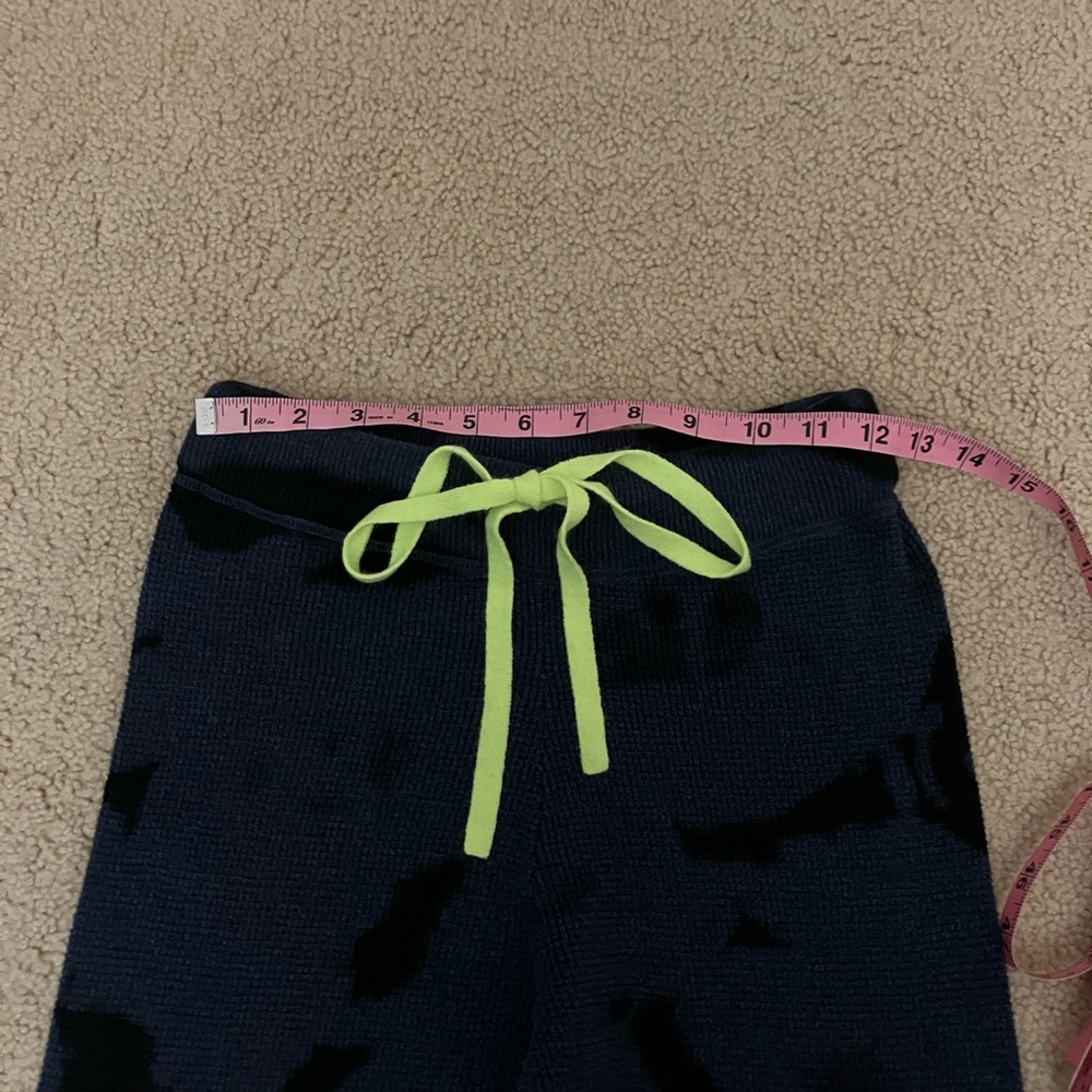 Lisa Todd 100% Cotton Waffle Knit Tie Dye slim Joggers, loungewear, drawstring - Picture 2 of 7